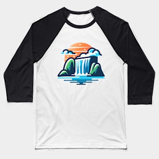 The cool vibrations of a beautiful waterfall Baseball T-Shirt